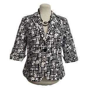 I. e. Black & White Blazer Size 8